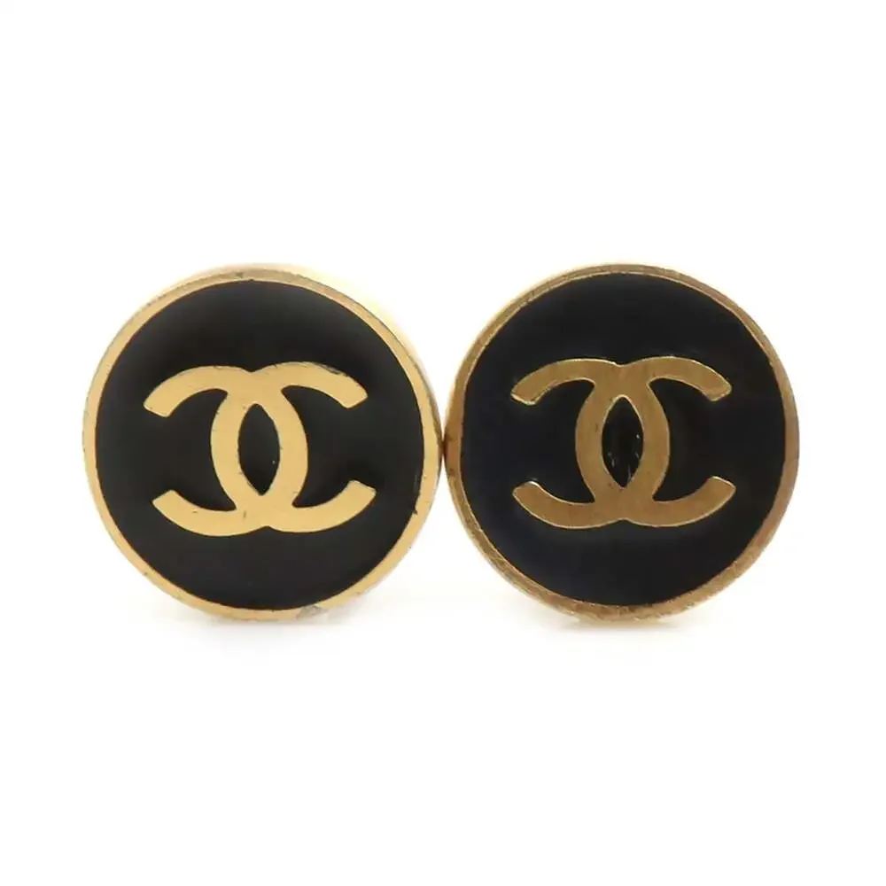 Chanel Cc Logo Clip-On Earrings Gold- #250200C53B
